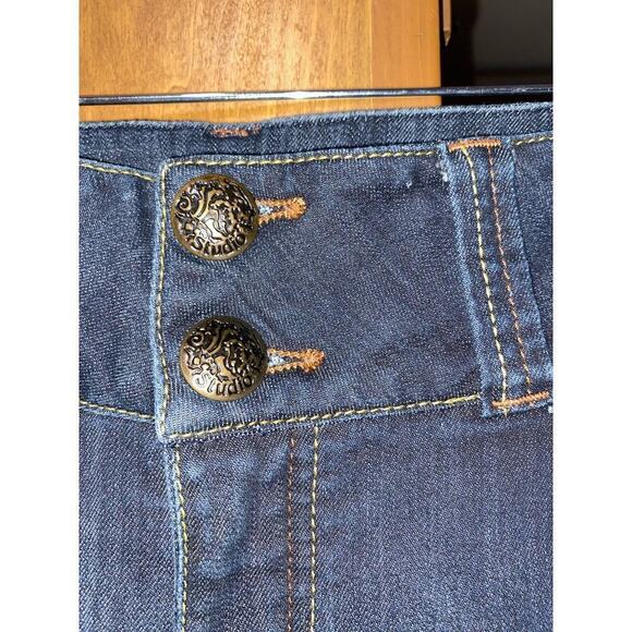 Studio F Jeans Premium Denim Womens Sz 12 Tall Studded Design Made in Columbia - Picture 4 of 10